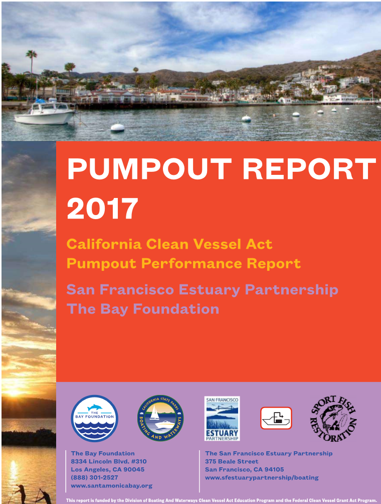 Pumpout Report 2017, California Clean Vessel Act Pumpout Performance Report