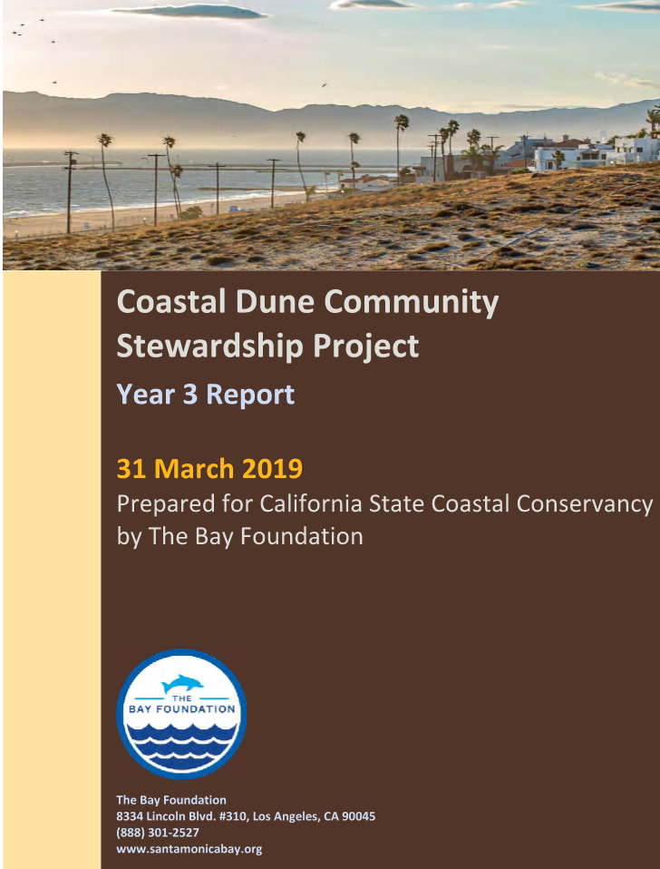 Coastal Dune Community Stewardship Project Year 3 Report 31 March 2019